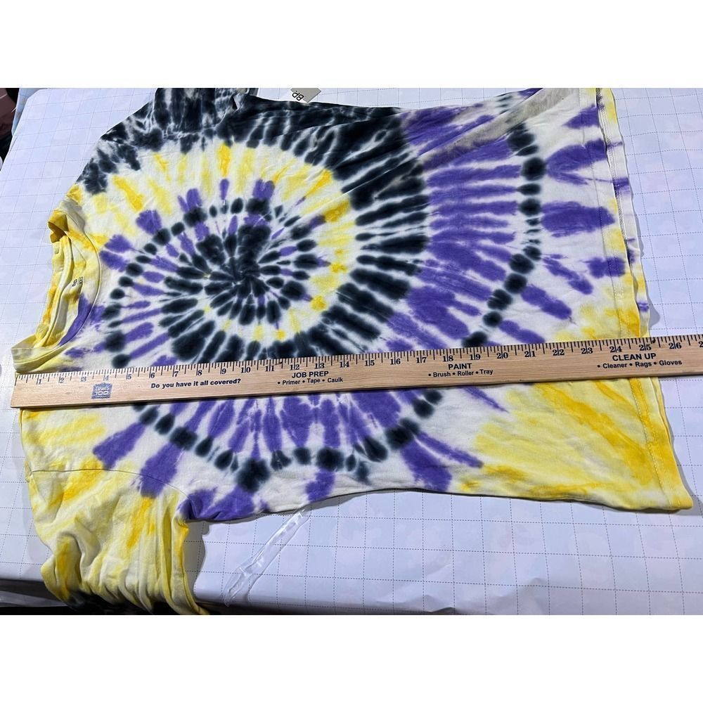Bp Gender Inclusive In Purple- Yellow Tie Dye Tee xs - Picture 9 of 9